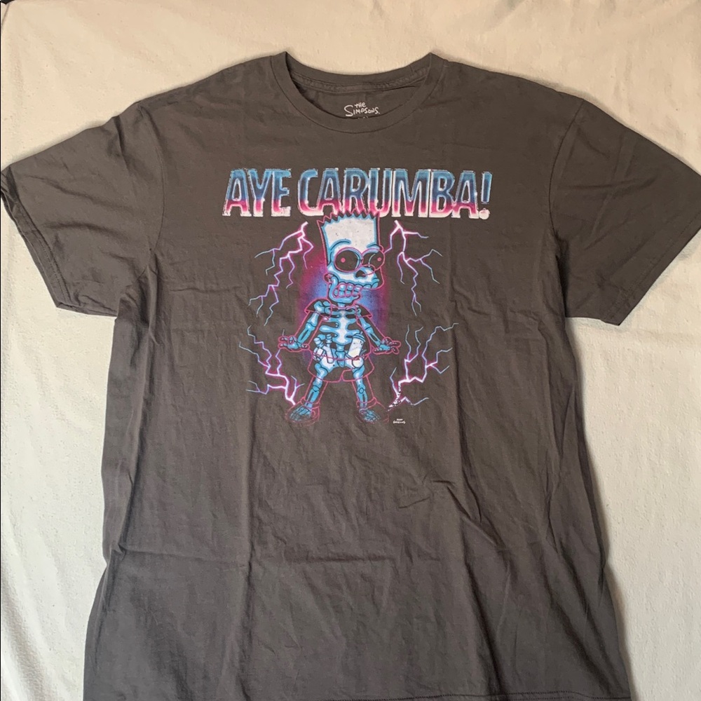 The Simpsons 'Aye Carumba!' Skeletal Bart Graphic T-Shirt
